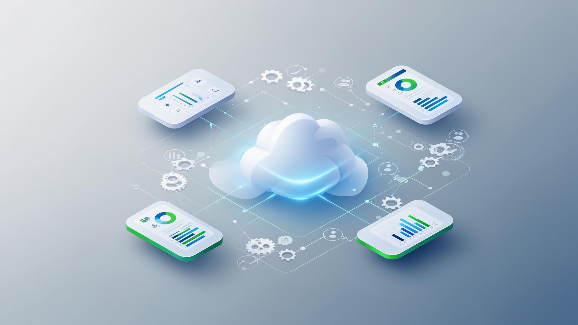 Cloud platform connecting analytics dashboards, automation, and collaboration tools
